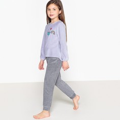 Пижама из 2 предметов с длинными рукавами из велюра, 3-12 лет La Redoute Collections