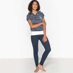Пижама с эффектом 2 в 1 в спортивном стиле с капюшоном, 10-16 лет La Redoute Collections