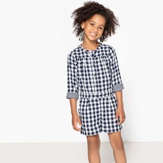 Комбинезон с шортами в клетку, 3-12 лет La Redoute Collections