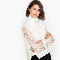 Пуловер с воротником с отворотом, без рукавов La Redoute Collections