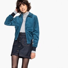 Куртка двухцветная из велюра La Redoute Collections