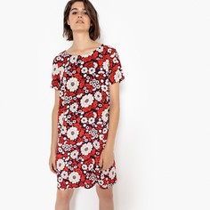 Платье прямое с цветочным рисунком, пуговица сзади La Redoute Collections