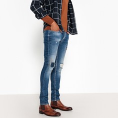 Джинсы узкого покроя с рваным эффектом La Redoute Collections