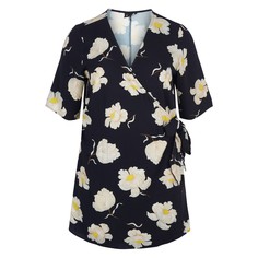 Блузка с запахом и цветочным принтом Zizzi