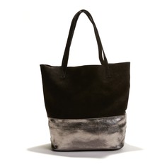 Сумка двухсторонняя, двухцветная с металлическим отливом La Redoute Collections