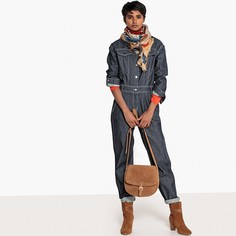 Комбинезон длинный из денима с застежкой на пуговицы спереди La Redoute Collections