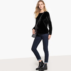 Лонгслив с длинными рукавами из велюра для периода беременности LA Redoute Maternite