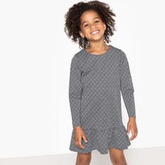 Платье в клетку с длинными рукавами, 3-12 лет La Redoute Collections