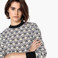 Блузка с круглым вырезом и геометрическим рисунком La Redoute Collections