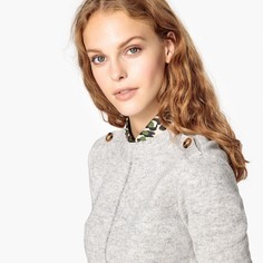 Пуловер с круглым вырезом и застежкой на пуговицы из шерсти ягненка La Redoute Collections