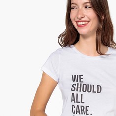Футболка с надписью We should all care La Redoute Collections