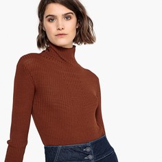 Пуловер с воротником стойкой трикотажный La Redoute Collections