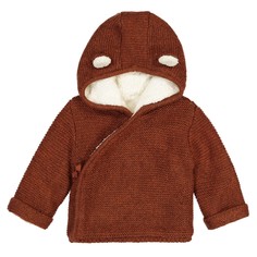Кардиган теплый на подкладке с капюшоном, 1 мес. - 2 года La Redoute Collections