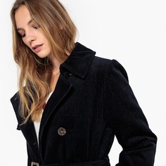 Плащ длинный из вельвета La Redoute Collections