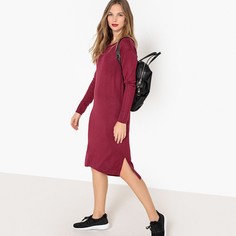 Платье средней длины прямое с длинными рукавами La Redoute Collections