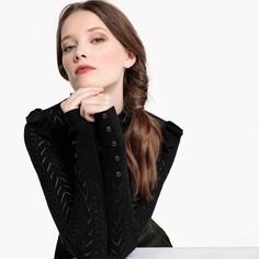 Пуловер ажурный с воланом La Redoute Collections