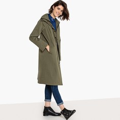 Плащ длинный с капюшоном La Redoute Collections