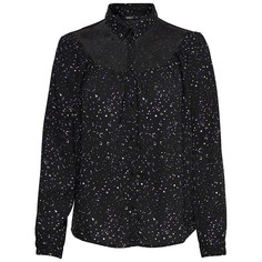 Рубашка со вставкой из сетчатого материала и длинными рукавами Only