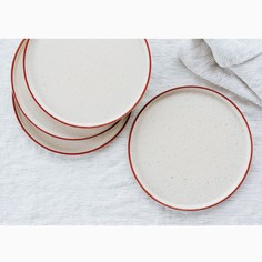 4 тарелки мелкие керамические Hello Blogzine X LA Redoute