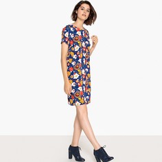 Платье прямое с цветочным рисунком, пуговица сзади La Redoute Collections