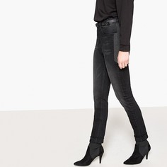 Джинсы узкие с потертым эффектом из денима стретч La Redoute Collections
