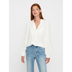 Блузка с V-образным вырезом в горошек и длинными рукавами Vero Moda