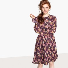 Платье с цветочным рисунком и эластичным поясом Mademoiselle R