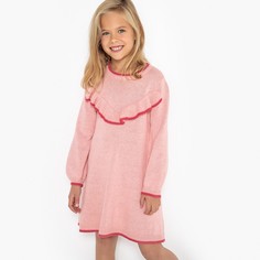 Платье-пуловер с воланом 3-12 лет La Redoute Collections