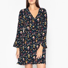 Платье с принтом и длинными рукавами DARIA FLEURS MARINE LA Brand Boutique Collection