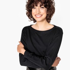 Пуловер с воротником-лодочкой, хлопок/кашемир La Redoute Collections