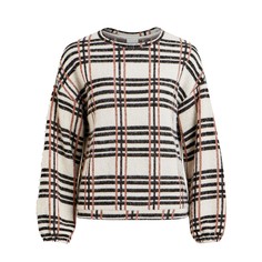 Пуловер в клетку с круглым вырезом и длинными рукавами Vila