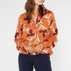 Блузка с воротником-стойкой и цветочным рисунком YAS