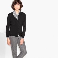 Кардиган с круглым вырезом из шерсти мериноса La Redoute Collections