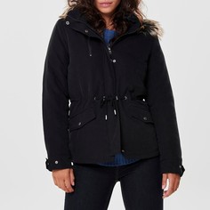 Парка средней длины из бархатистой ткани Only