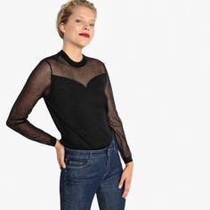 Пуловер с круглым вырезом из тонкого трикотажа La Redoute Collections