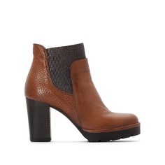 Ботильоны кожаные на каблуке Fatto Mjus