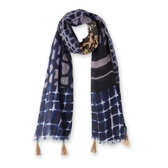 Платок с рисунком и помпонами La Redoute Collections