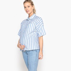 Блузка в полоску с плиссировкой сзади для периода беременности LA Redoute Maternite