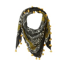 Платок с помпонами и этническим рисунком La Redoute Collections