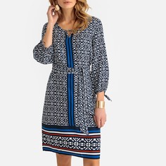 Платье-миди прямое с графическим принтом Anne Weyburn