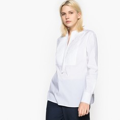 Блузка с воротником-стойкой и плиссированной вставкой спереди La Redoute Collections