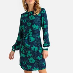 Платье прямое с принтом из струящегося крепа Anne Weyburn