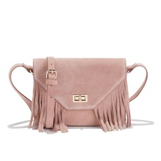 Сумка кожаная с бахромой La Redoute Collections