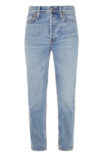 Синие укороченные джинсы скинни Re/Done