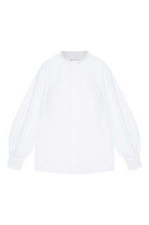 Белая рубашка с воротником-стойкой Fashion.Love.Story.