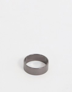 Темно-серое кольцо ASOS DESIGN - Серебряный