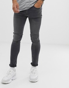 Серые выбеленные супероблегающие джинсы Burton Menswear - Серый