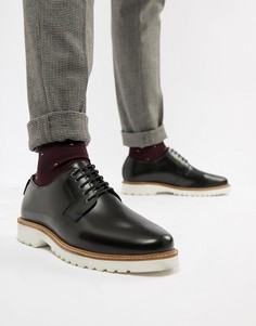 Черные блестящие туфли на толстой подошве со шнуровкой Ben Sherman - Черный