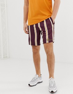 Бордовые шорты в полоску River Island - Красный