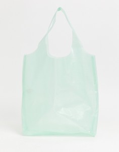 Прозрачная сумка-шоппер мятного цвета Missguided - Зеленый